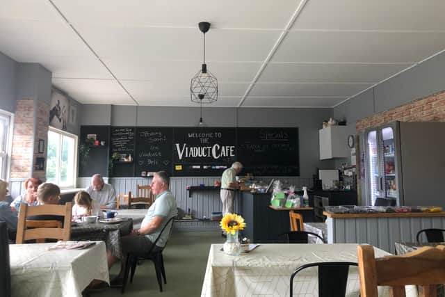 Inside the Viaduct Cafe at Coalpit Heath