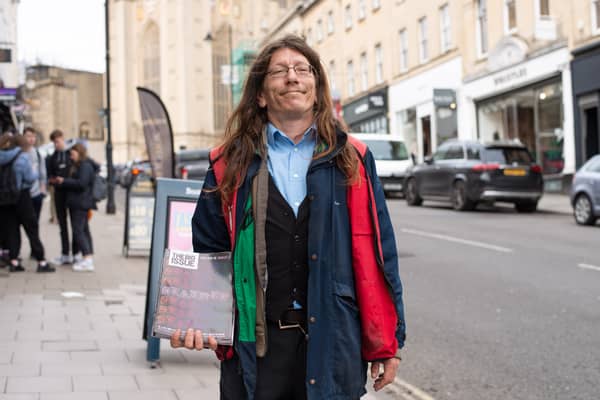 Bristol Big Issue seller Jack Richardson on his Park Street pitch