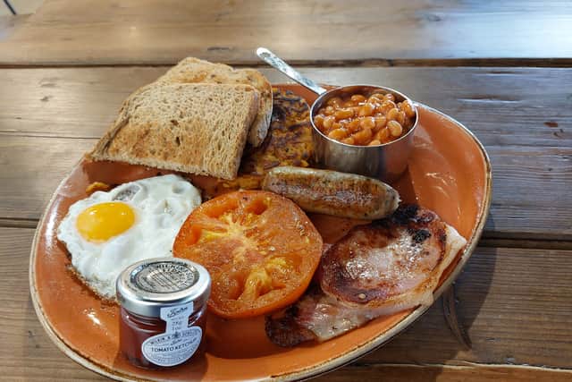 The regular cooked breakfast at the Ashton Gate cafe 