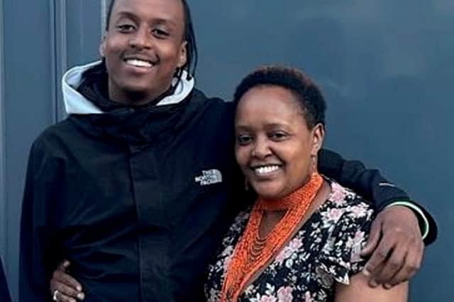 Eddie King Muthemba Kinuthia with his mum Irene Muthemba