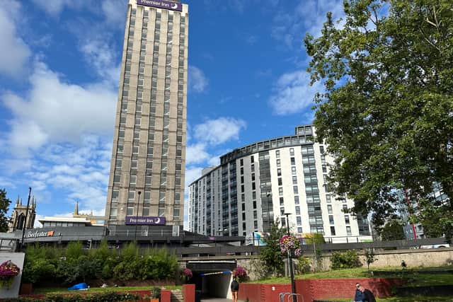 The Bearpit sits in the shadow of the huge Premier Inn hotel which is set tot be demolished under housing plans in the future