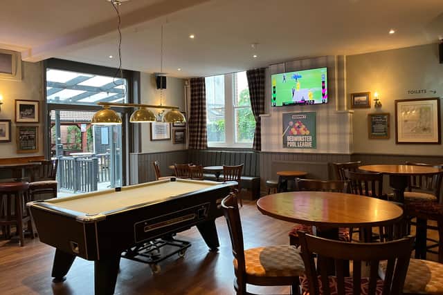 The pub has a pool table, darts and a skittle alley plus a large garden