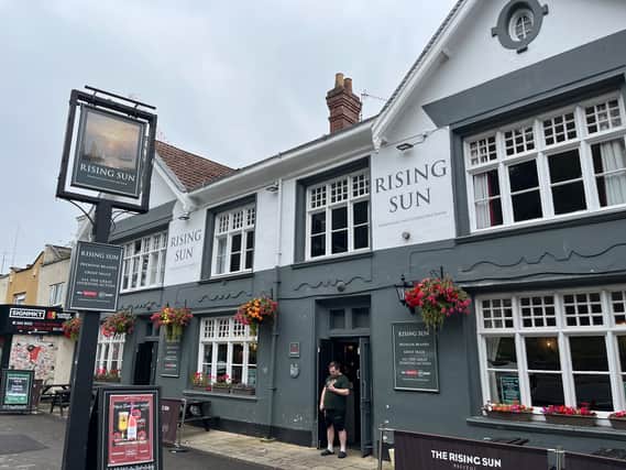 The Rising Sun in Ashton has a huge beer garden and 12 TVs inside and out