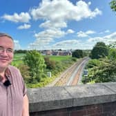 Henbury and Brentry councillor Mark Weston on the bridge overlooking where the new Henbury Railway Station is set to be built