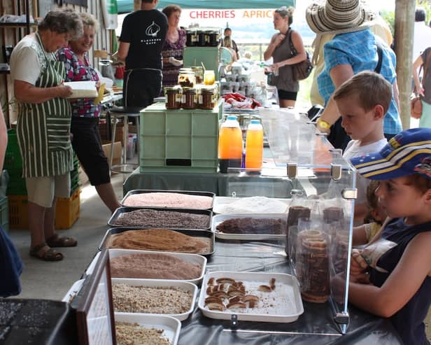 The monthly Clevedon market sells a range of local food and drink as well as crafts and vintage items