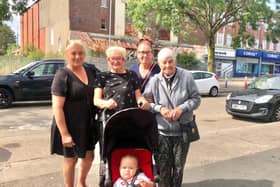One of the city’s most deprived areas, but also one with a resilient community. Here’s Sue Derrick, left, with  other Knowle West residents outside the old Filwood Broadway cinema. 