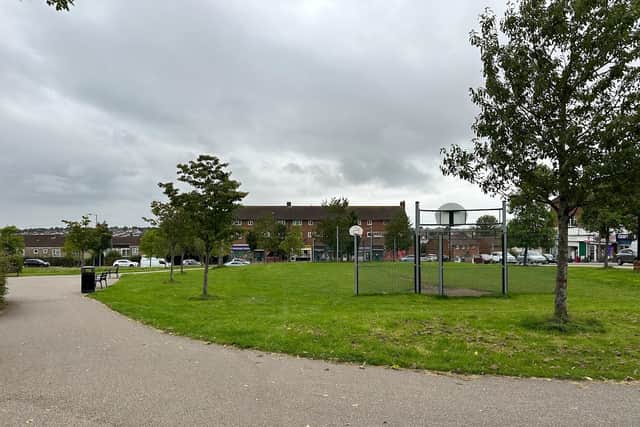 Play facilities inside Gainsborough Square - people want a supermarket off the square.