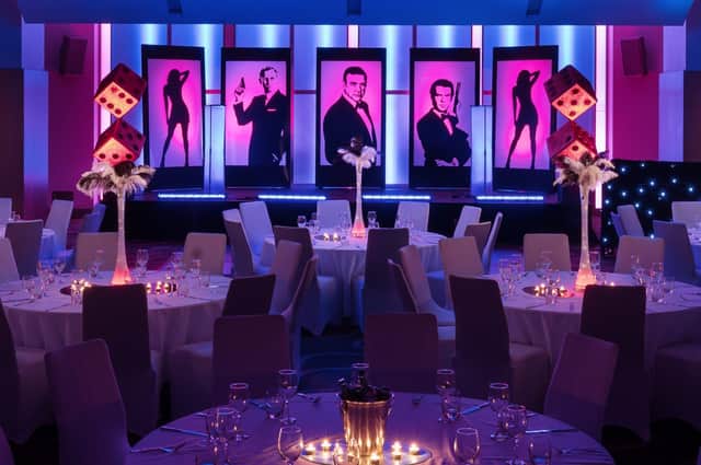 The James Bond-inspired party includes a three-course meal and Bond music