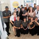 Dame Darcey Bussell with staff at McDonald’s in Fishponds