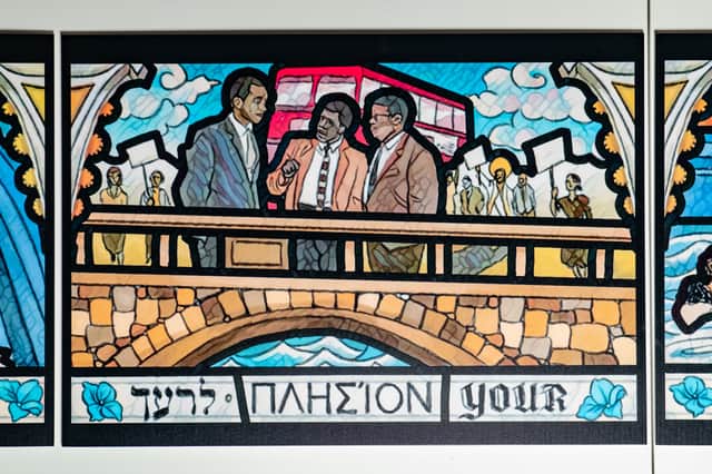 Last year, a picture of the bus boycott heroes replaced a stained glass window once dedicated to slave trader Edward Colston at St Mary Redcliffe church in Bristol