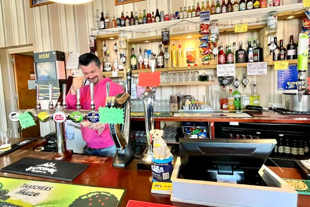 Barman Rhys is also the bingo caller at this popular Bedminster pub