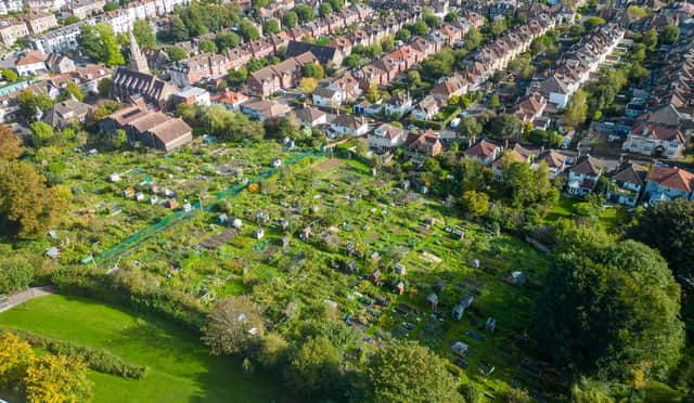 There is a waiting list of 300 people for a plot at Kersteman Road Allotments in Bristol