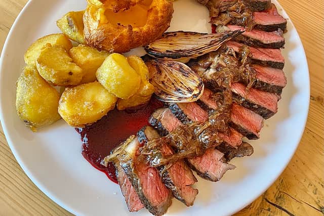 The sharing sirloin on the Sunday lunch menu at Bank