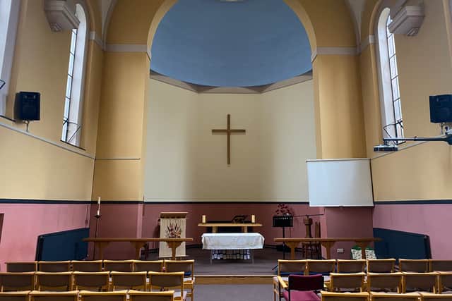 Inside St Barnabas Church in Knowle West