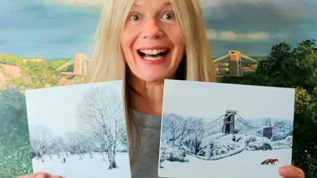 Jenny Urquhart has released her own pack of Bristol-themed greeting cards for the festive period   