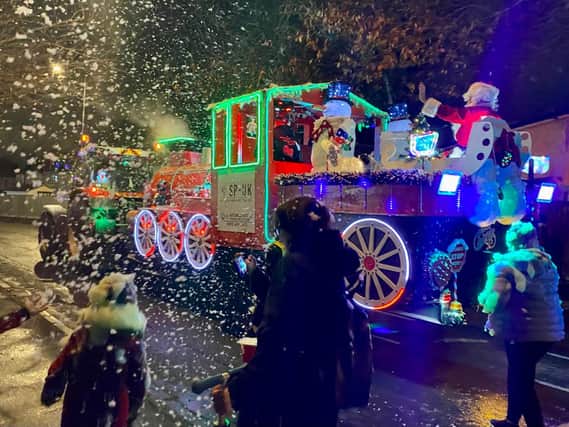Santa's Christmas float will be touring across the city