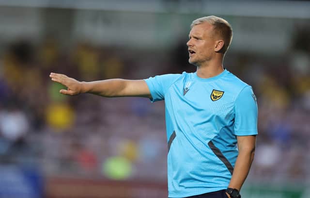 Liam Manning is in charge of League One outfit Oxford United. (Photo by Pete Norton/Getty Images)
