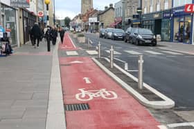 The ‘optical illusion’ cycle lane in Keynsham high street could be pedestrianised