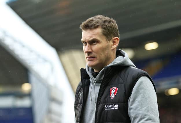 Matt Taylor was relieved of his duties as manager of Rotherham United this week. He is now one of the favourites for the Bristol Rovers job. Photo by Matt McNulty/Getty Images)