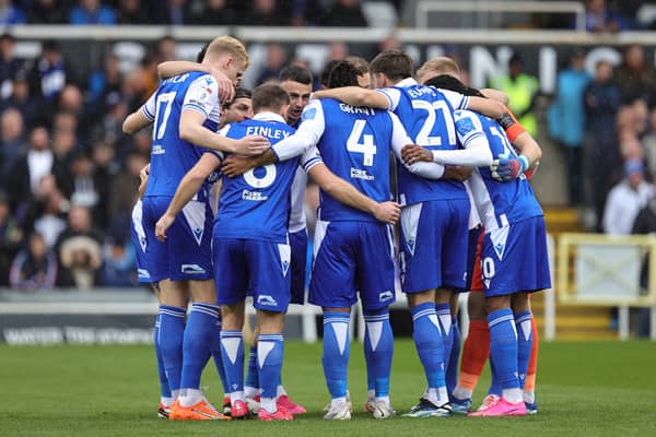 Bristol Rovers squad huddle