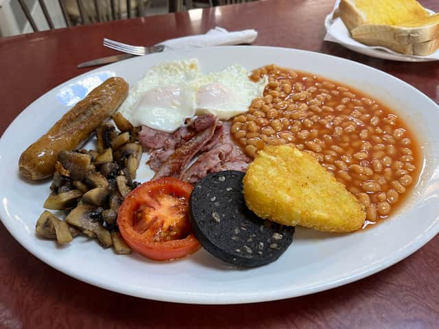 The classic cooked breakfast served at Sunshine Cafe
