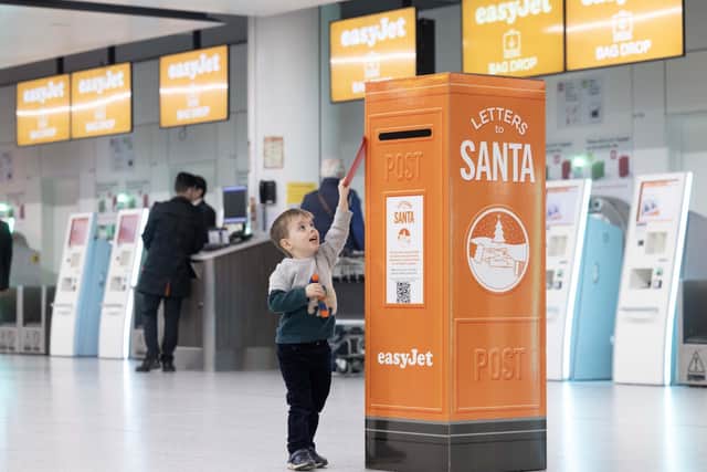 The airline has installed ‘Letters to Santa’ post boxes at the airport terminal 