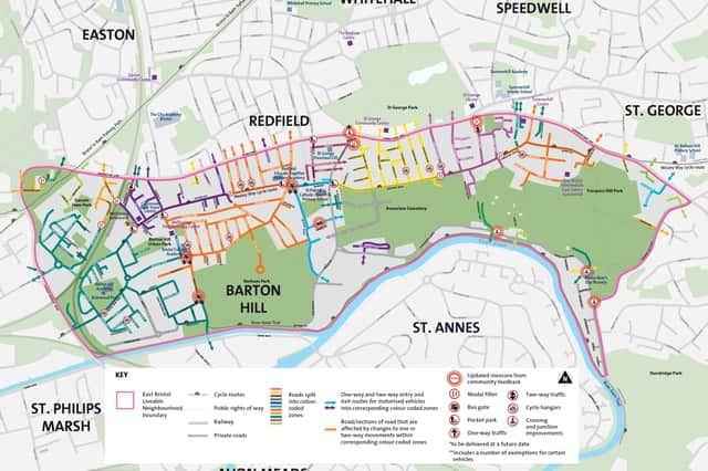 The East Bristol Liveable Neighbourhood scheme would see a series of traffic measures installed across Barton Hill and parts of Redfield and St George