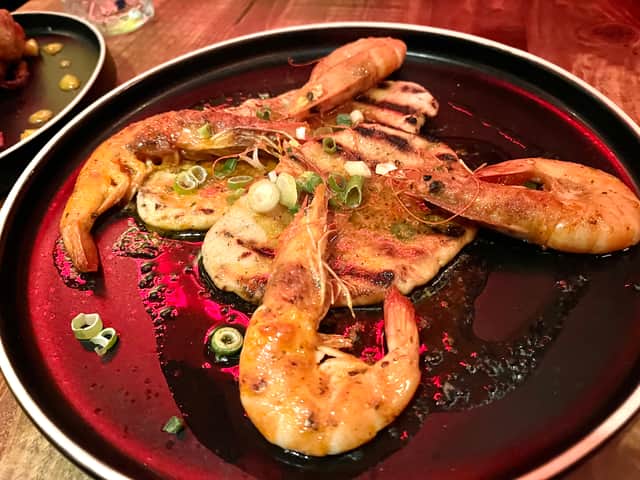 The king prawns were a fiery starter at Turtle Bay