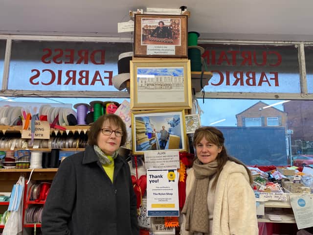 Janet Billington and daughter Sarah inside the Nylon Shop in Kingswood