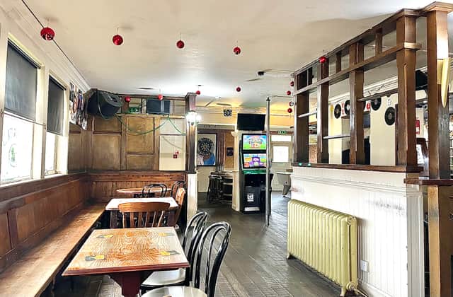 Inside The Stokers, a traditional pub with no frills