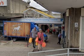 The mobile butchers outside Kings Chase Shopping Centre