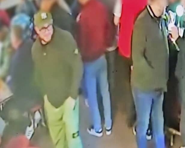 The man police want to trace after an assault on a football fan in a pub in Islington, London, left a man with life-changing facial injuries Picture: Metropolitan Police / SWNS