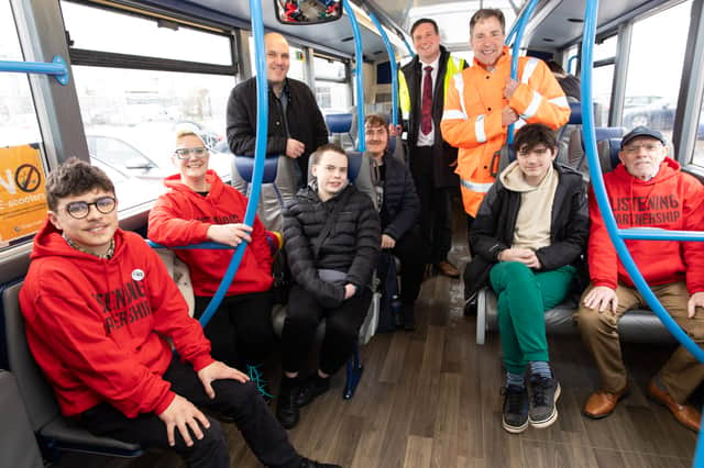 Jacob and his friends were given a tour of Stagecoach Bristol's bus depot 
