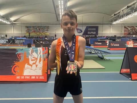 Harvey is currently the national champion in trampolining for his age and level