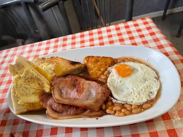 The £7 'small' cooked breakfast at Tommo's Cafe