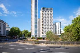 How the tower blocks next to the Bearpit will look