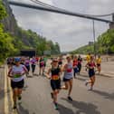The 10k and half-marathon routes include views along the Avon Gorge on the way
