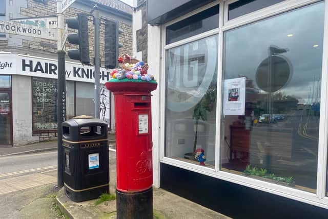 The post box topper has been created in Whitchurch ahead of Easter 