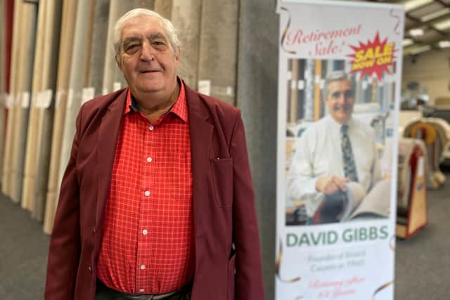 David Gibbs is retiring from Bristol Carpets after 64 years 