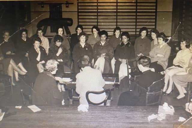  Antonette & Irish nurses attending a meeting with the priest while training in Derby 1960-1964. Credit: Glenside Hospital Museum