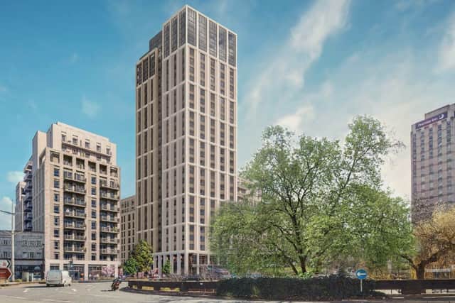 A CGI image of how the new tower block will look
