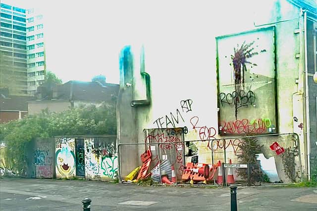 The Banksy mural in Barton Hill