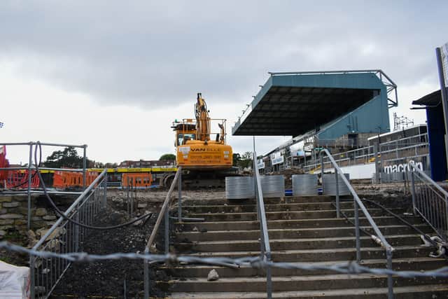 The new stand being built at the Mem