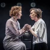Geraldine Somerville as Amanda and Kasper Hilton-Hille as Tom in The Glass Menagerie at Bath Theatre Royal (photo: Marc Brenner)