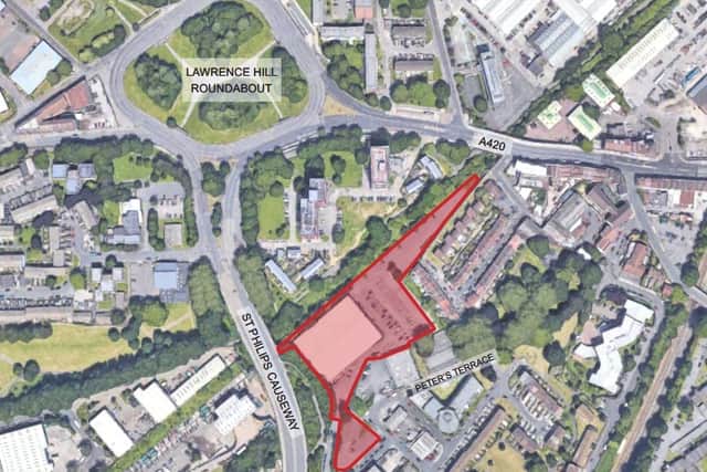 A map of the Barrow Road development