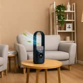 The compact Obero fan combines six airflow settings with a 100ml humidifier and LED controls