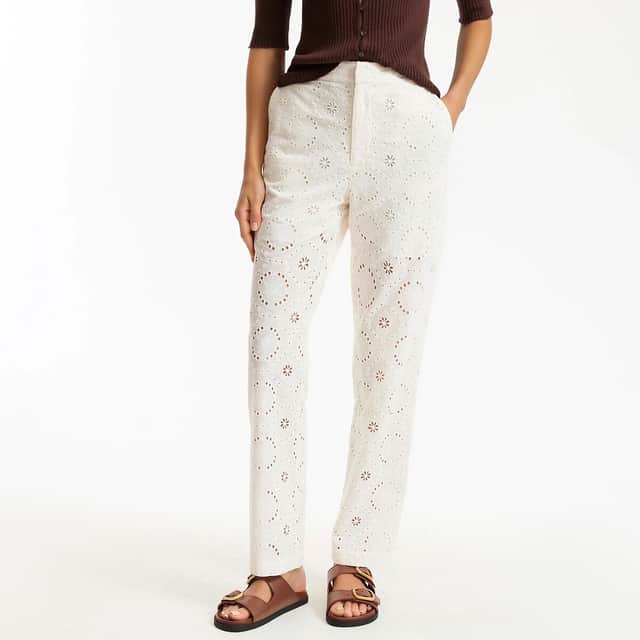La Redoute's Broderie Anglaise Straight Trousers.