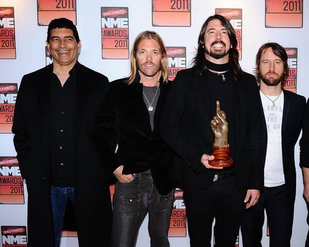 The Foo Fighters attend the 2011 NME Awards together at the O2 Academy Brixton, London. Photo: PA/Ian West.