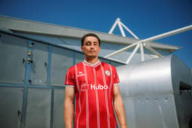 Bristol City’s third summer signing in their 2023/24 kit. (Image: Rogan/Fever Pitch) 