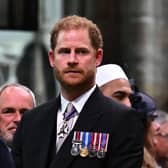 Prince Harry watched his dad being crowned king and then bolted (Picture: Ben Stansall/pool/AFP via Getty Images)